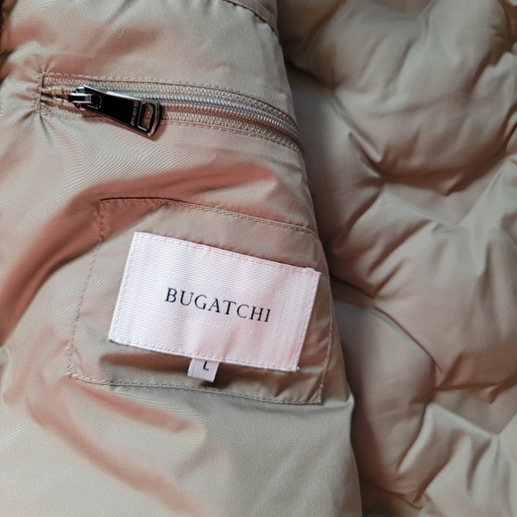 Bugatchi Quilted Down Puffer Vest Men’s Large Beige – New Without Tags ( $250 ) - Picture 3 of 4